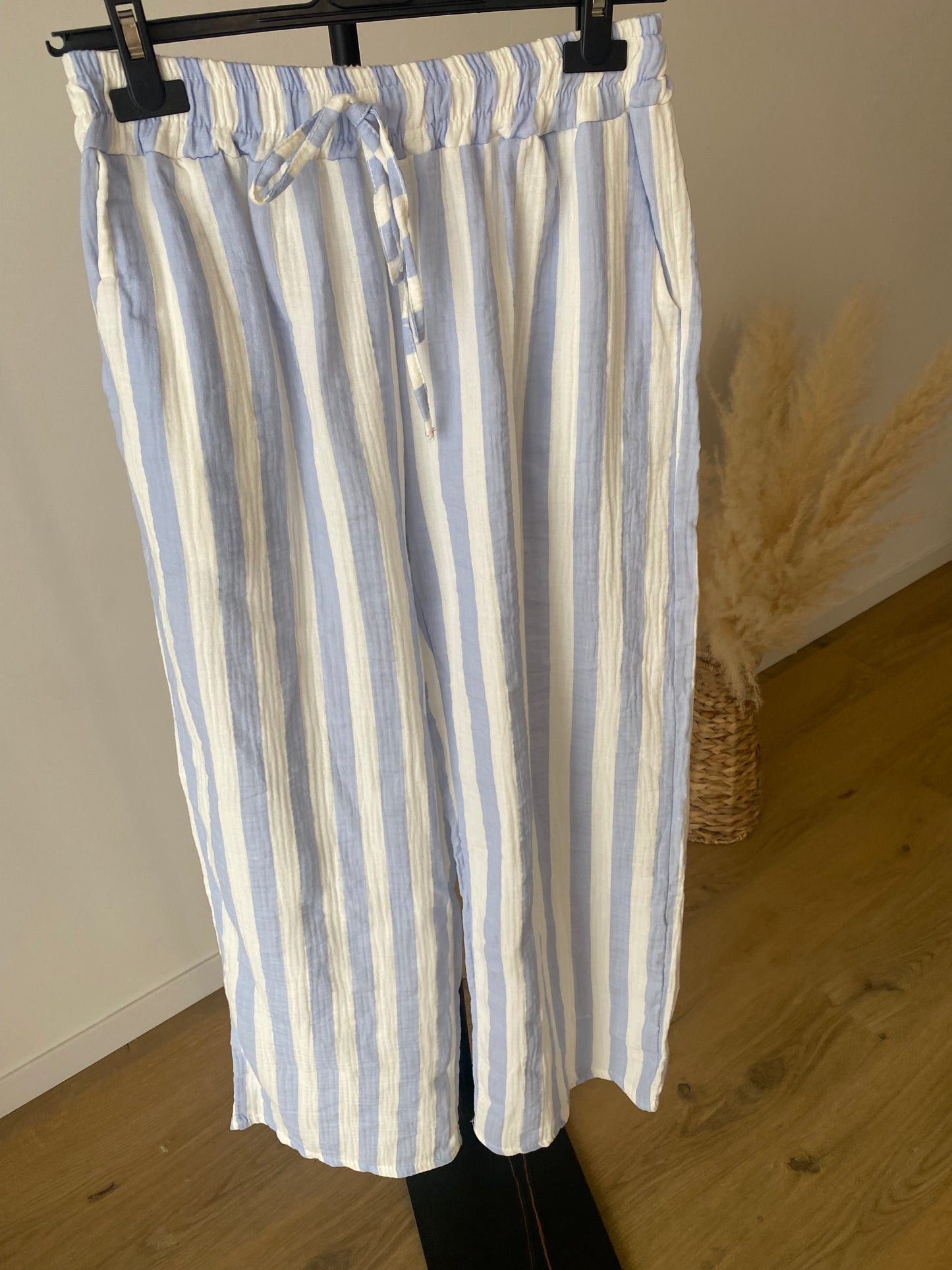 Pantalon rayé Gaz de coton
