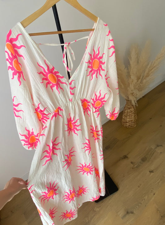 Robe longue Soleil Gaz de coton