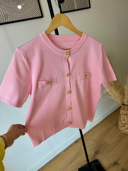 Cardigan à manche courte