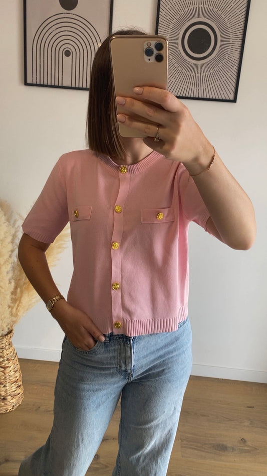 Cardigan à manche courte