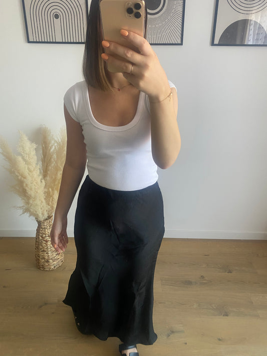 Jupe longue satin