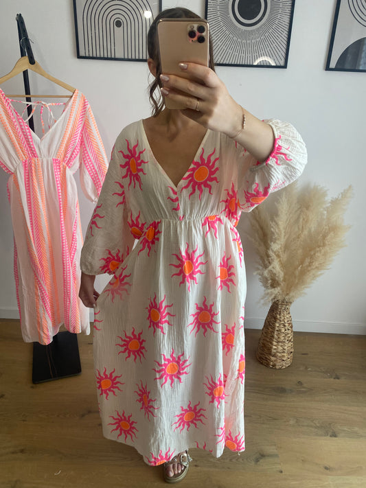 Robe longue Soleil Gaz de coton