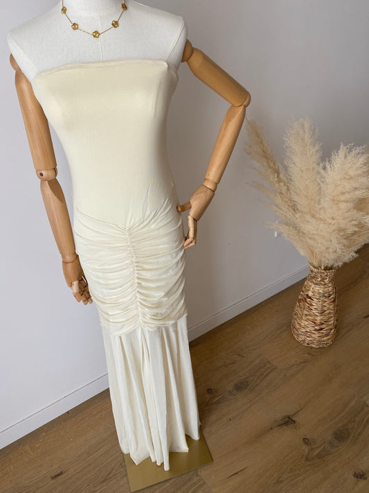 Robe moulante Jaune pastel