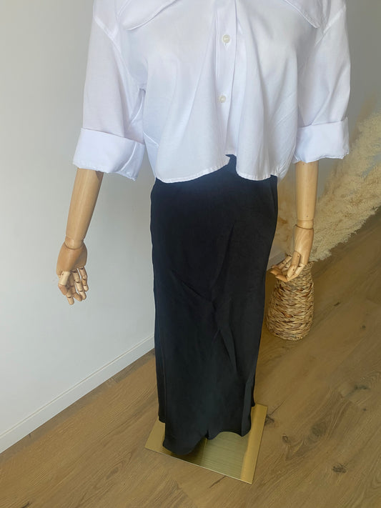 Jupe longue satin